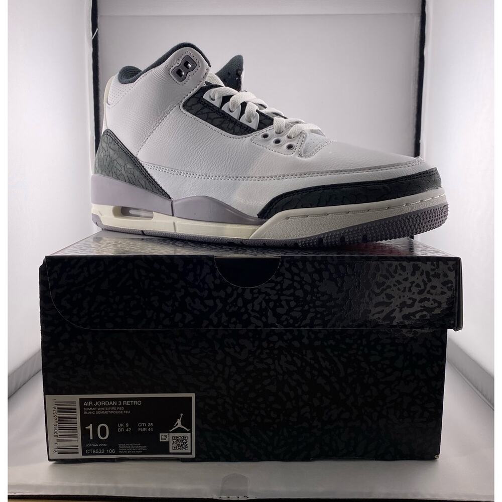2024 Nike Air Jordan 3 Retro Cement Grey CT8532-106 Men's 10 NIB